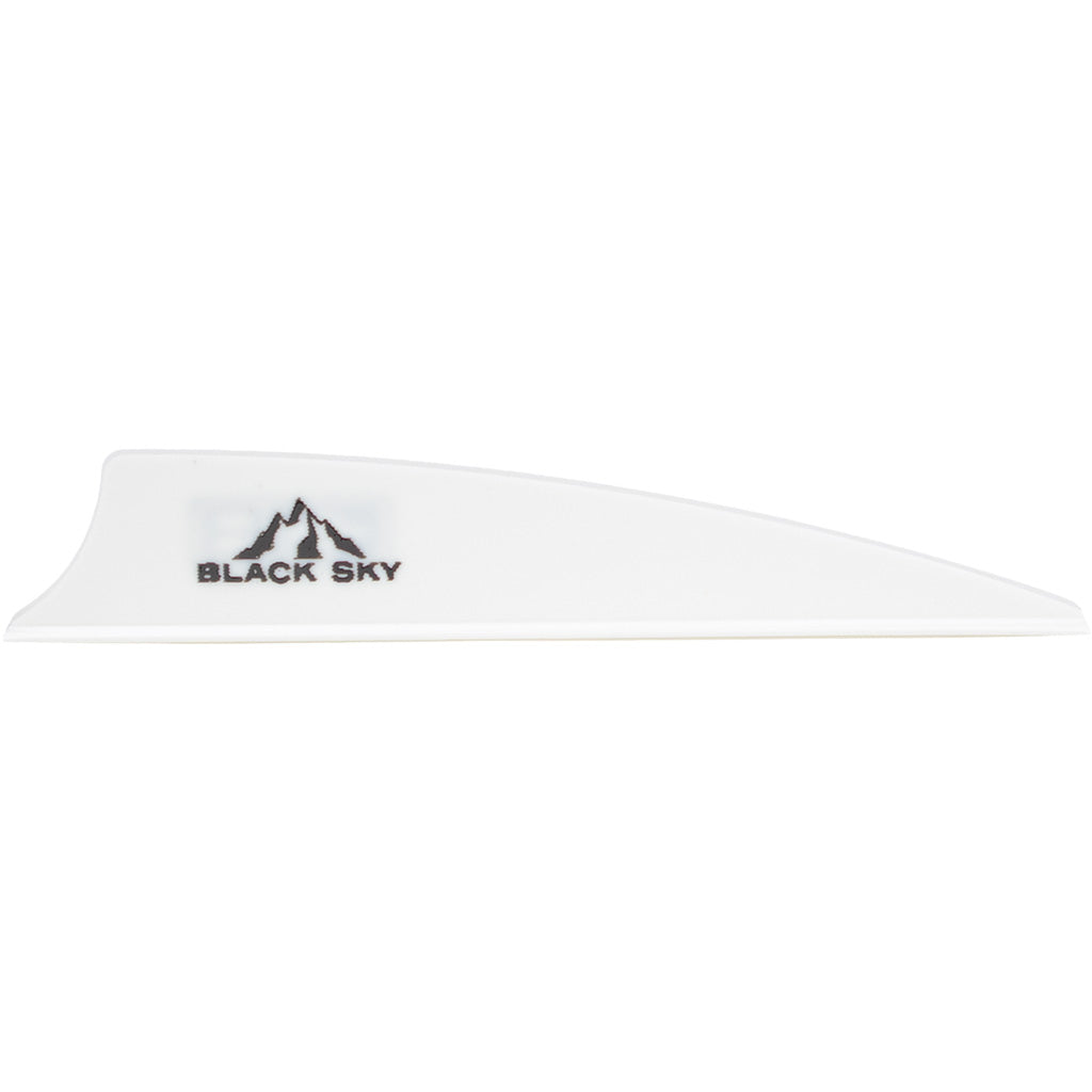 Bohning Black Sky Vane 3 in. Shield Cut White 100 pk.