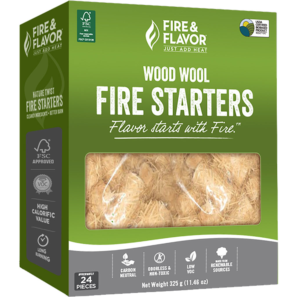 Fire and Flavor Wood Wool Fire Starter 24 pk.
