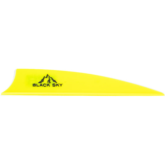 Bohning Black Sky Vane 3 in. Shield Cut Neon Yellow 36 pk.