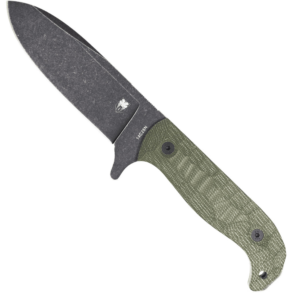 CobraTec PSK Knife Black Dark Stonewash Fixed Blade OD Green Dark Stonewash