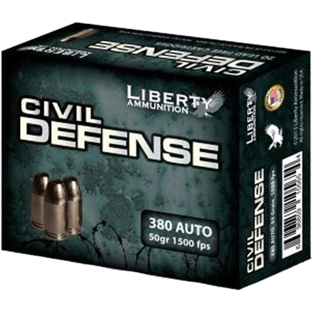 liberty civil defense 380 50grain 20rd box 10 box case