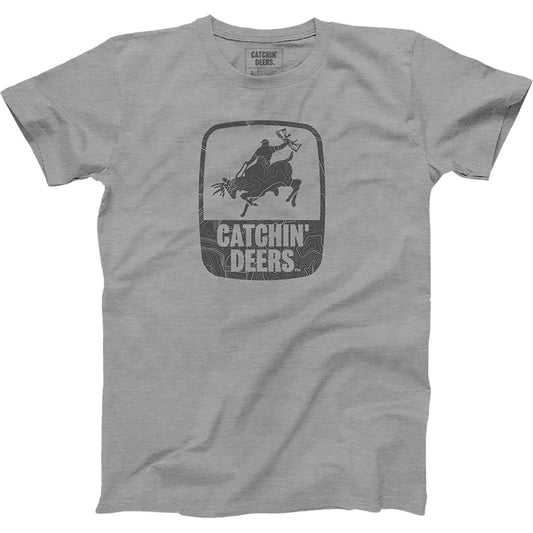 Catchin Deers Giddy Up Topo Tee Grey 2X-Large