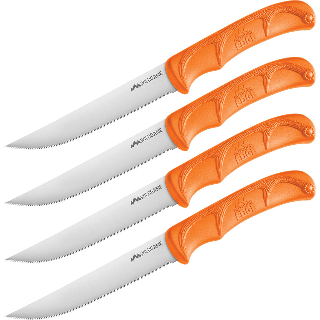 Outdoor Edge Wild Game Steak Knives Orange 4 pk.