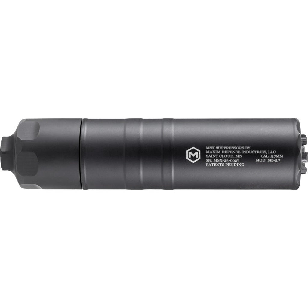 Maxim MS Suppressor 5.7X28mm w/ Direct Thread 1/2X28 & M10X1 Black
