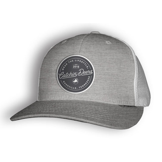 Catchin' Deers Script Meshback Hat Heather Gray