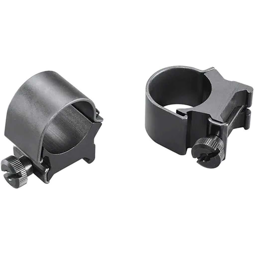 Weaver Classic Top Mount Rings Matte Black 1"" Medium Clamshell Pack