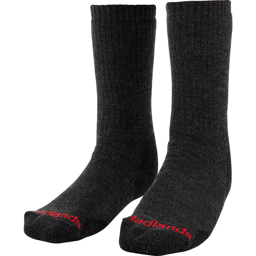 Badlands Hw Merino Crew Sock Black Large