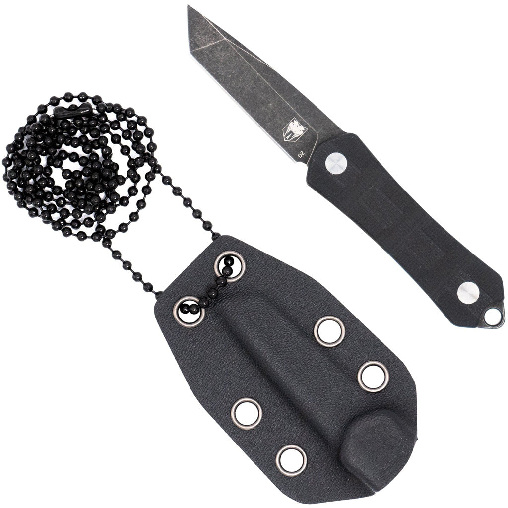 CobraTec Guardian Neck Knife Tanto Blade Small Black