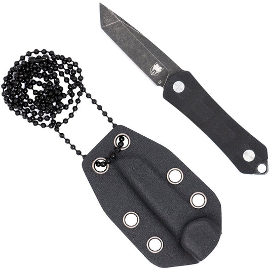 CobraTec Guardian Neck Knife Tanto Blade Small Black