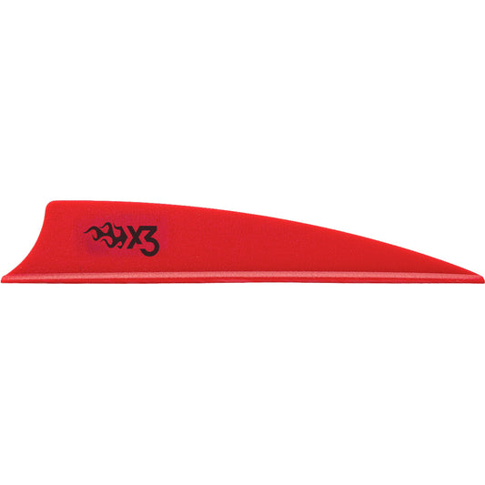 Bohning X3 Vanes Shield Cut 3 in. Neon Red 36 pk.