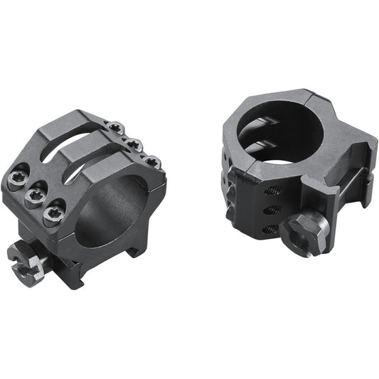 Weaver Classic 6Hole Skeleton Rings Matte Black 1"" Medium Clamshell Pack