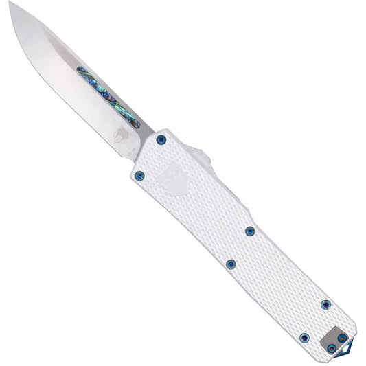 Cobtratec Abalone Edge OTF Knife Switchblade White/Abalone