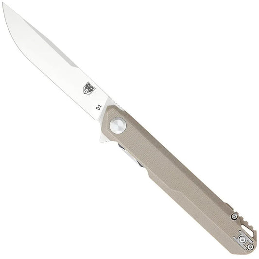 CobraTec Monarch G-10 Folder Knife Folding Blade Tan