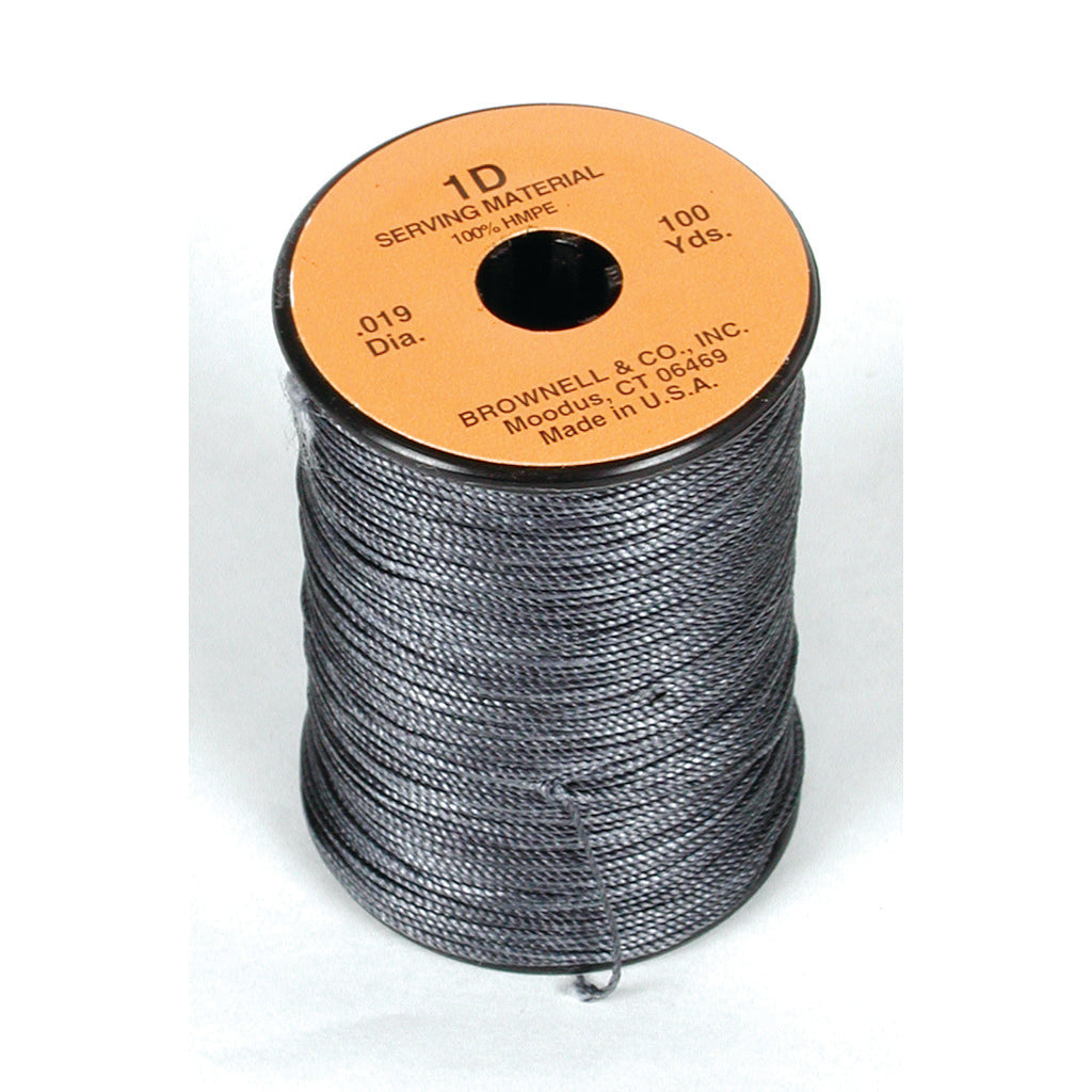 Brownell 1D Twisted Serving Black .019 100 yds.