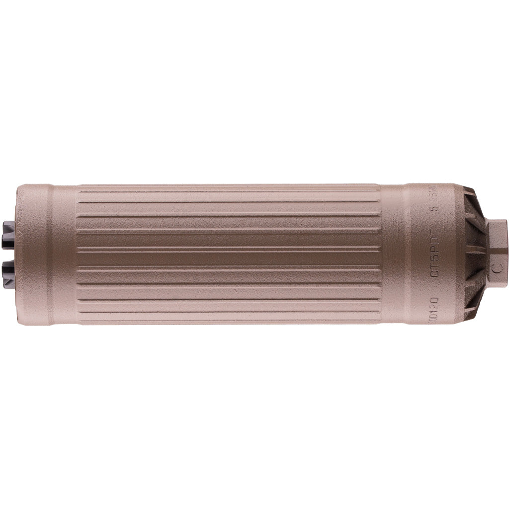 Dead Air Defense CT5P Patrol Suppressor 6mm/5.56 with 5/8 X 24 Direct Thread FDE