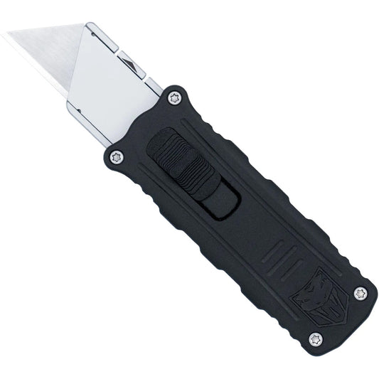 CobraTec Utility OTF Knife w/Side Button OTF Utility Blade Black