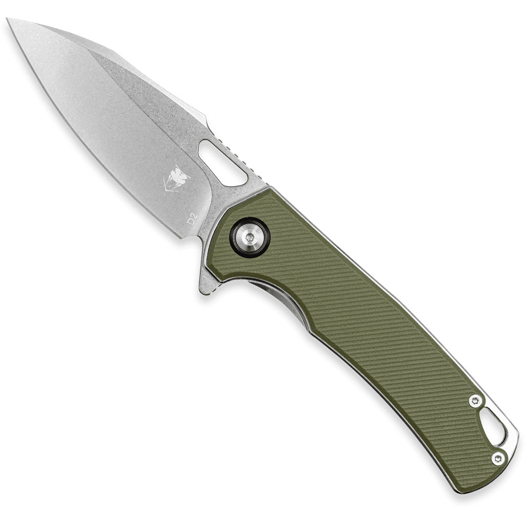 CobraTec Wolverine Liner Lock Drop Knife Folding Blade OD Green