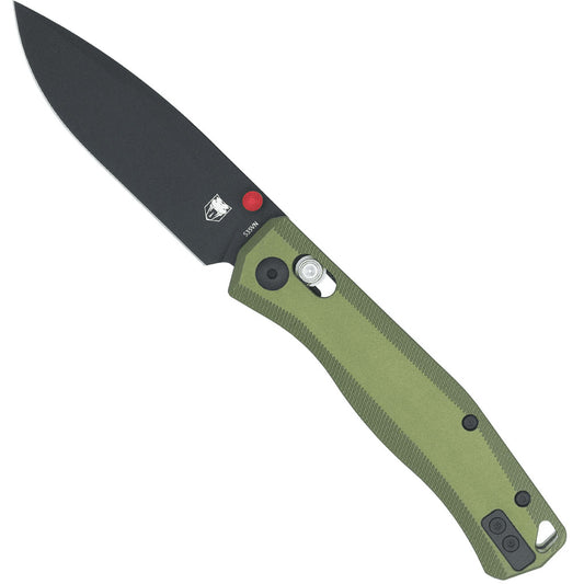 CobraTec Regent S35VN Knife Folding Blade OD Green