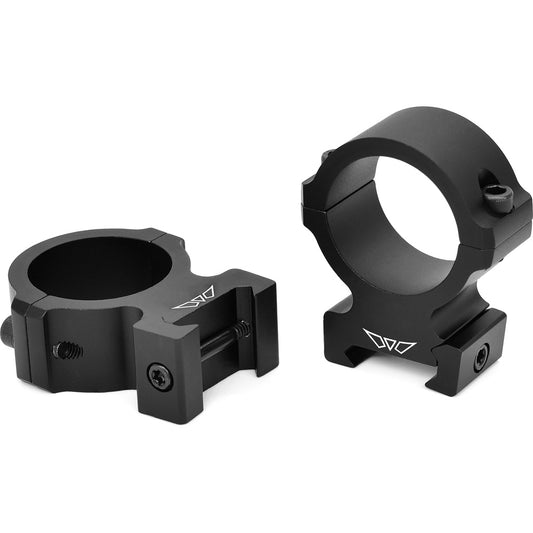 Warne Vapor Horizontal Aluminum Rings Matte Black 30mm High