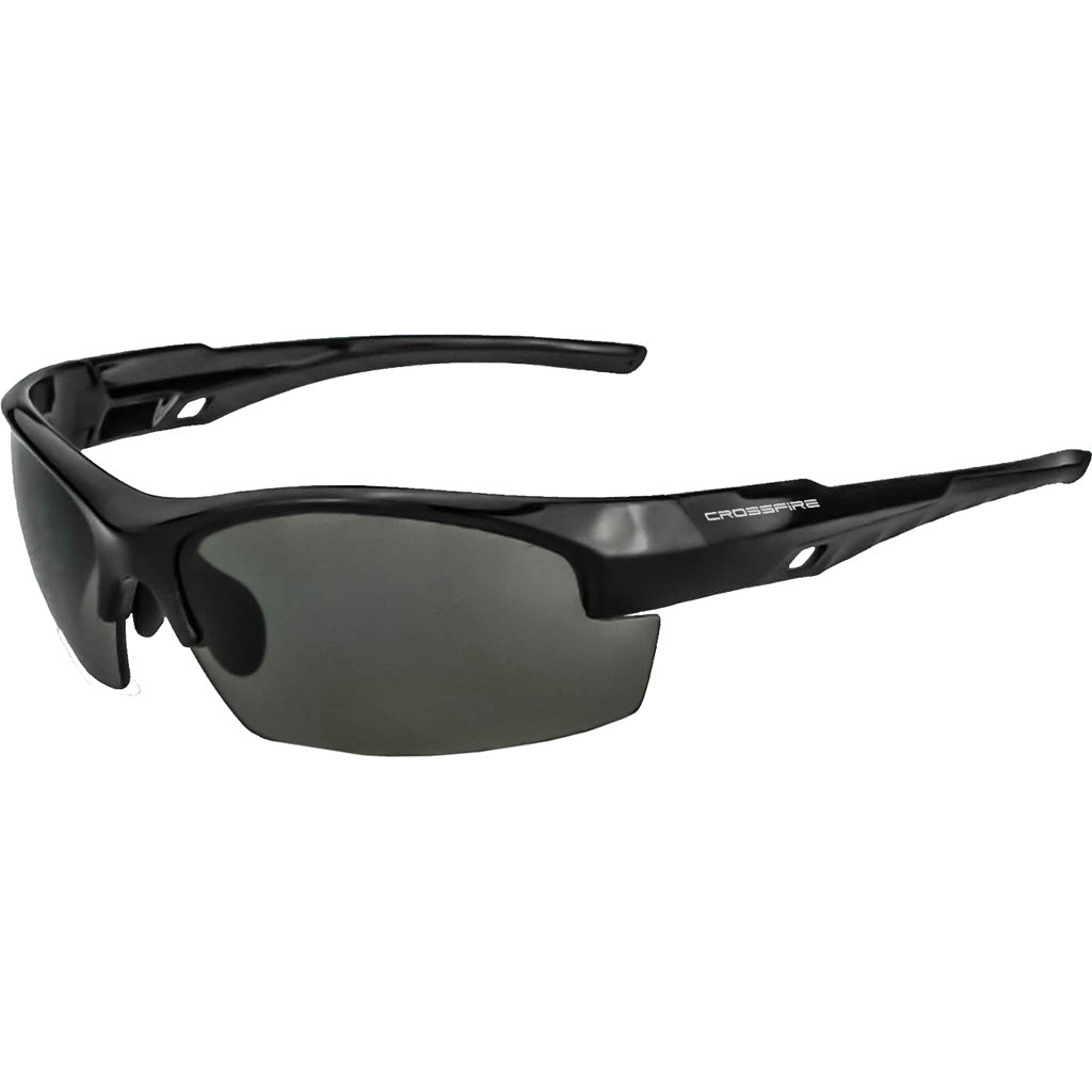 Crossfire Fire Streak Premium Shooting Glasses Black/smoke
