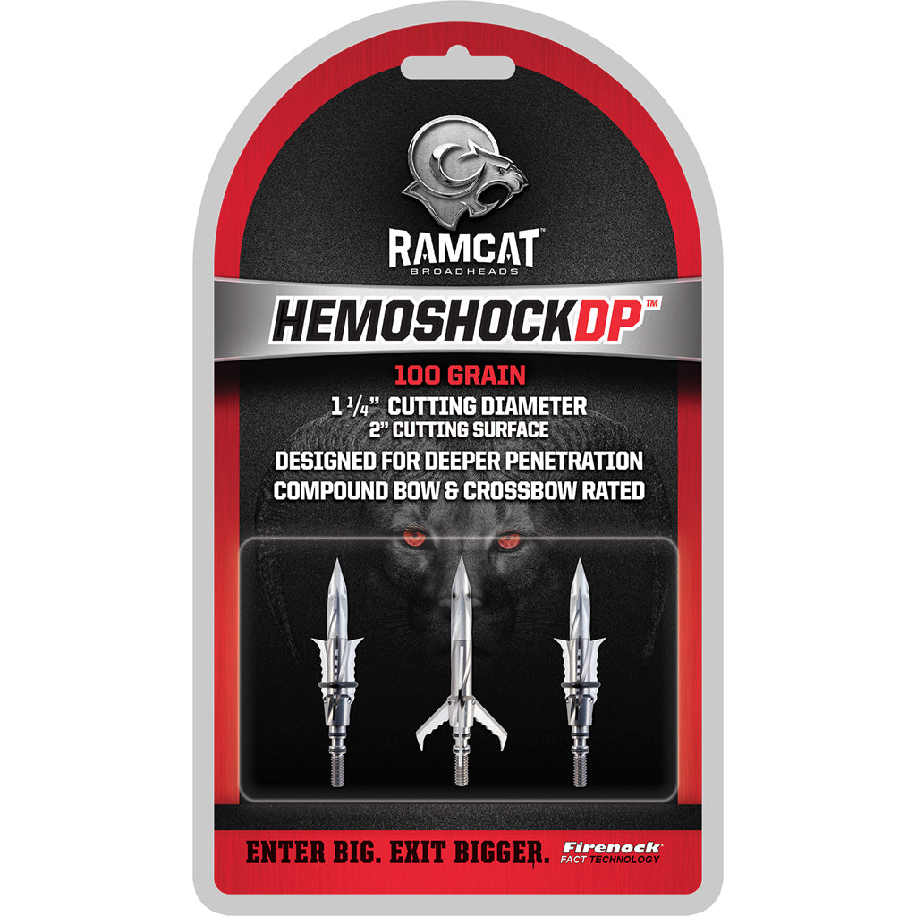 Ramcat Hemoshock Dp Mechanical Broadheads 100 Gr. 3 Pk.