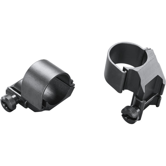 Weaver Classic Detachable Extended Rings Matte Black 1"" Medium Top Mount Dual EXT Clam Pack