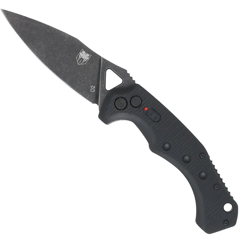 CobraTec Ryker Auto Folding Knife Auto Folding Blade Black