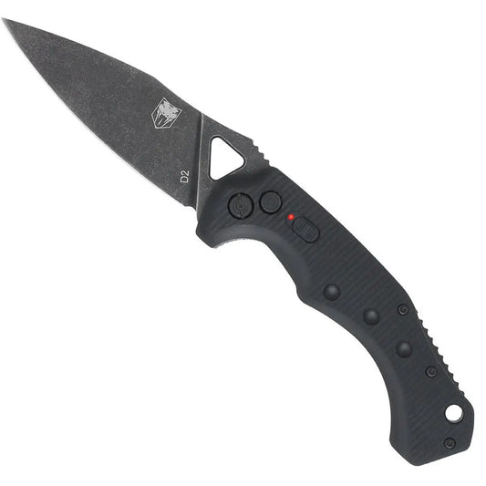 CobraTec Ryker Auto Folding Knife Auto Folding Blade Black