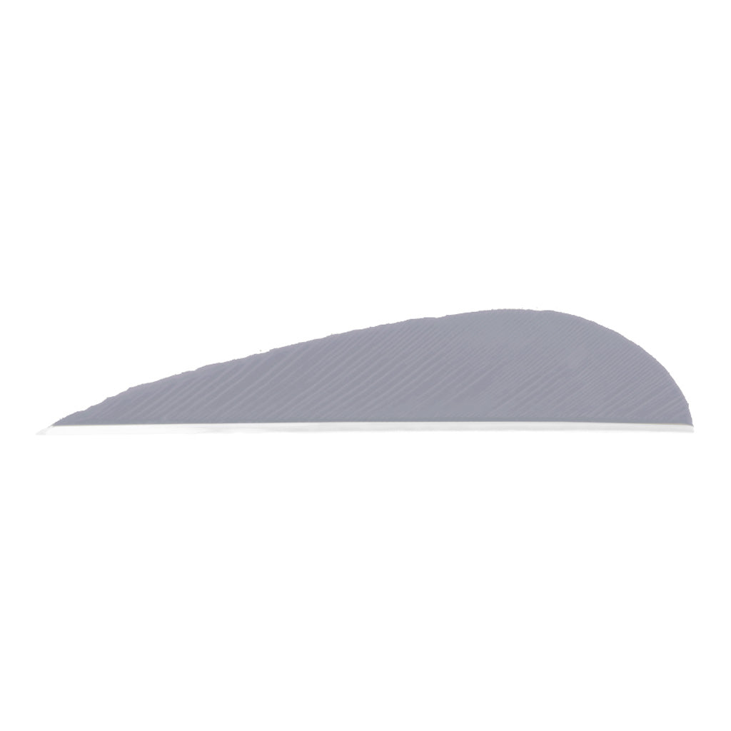 Trueflight Parabolic Feathers Grey 3 in. RW 100 pk.