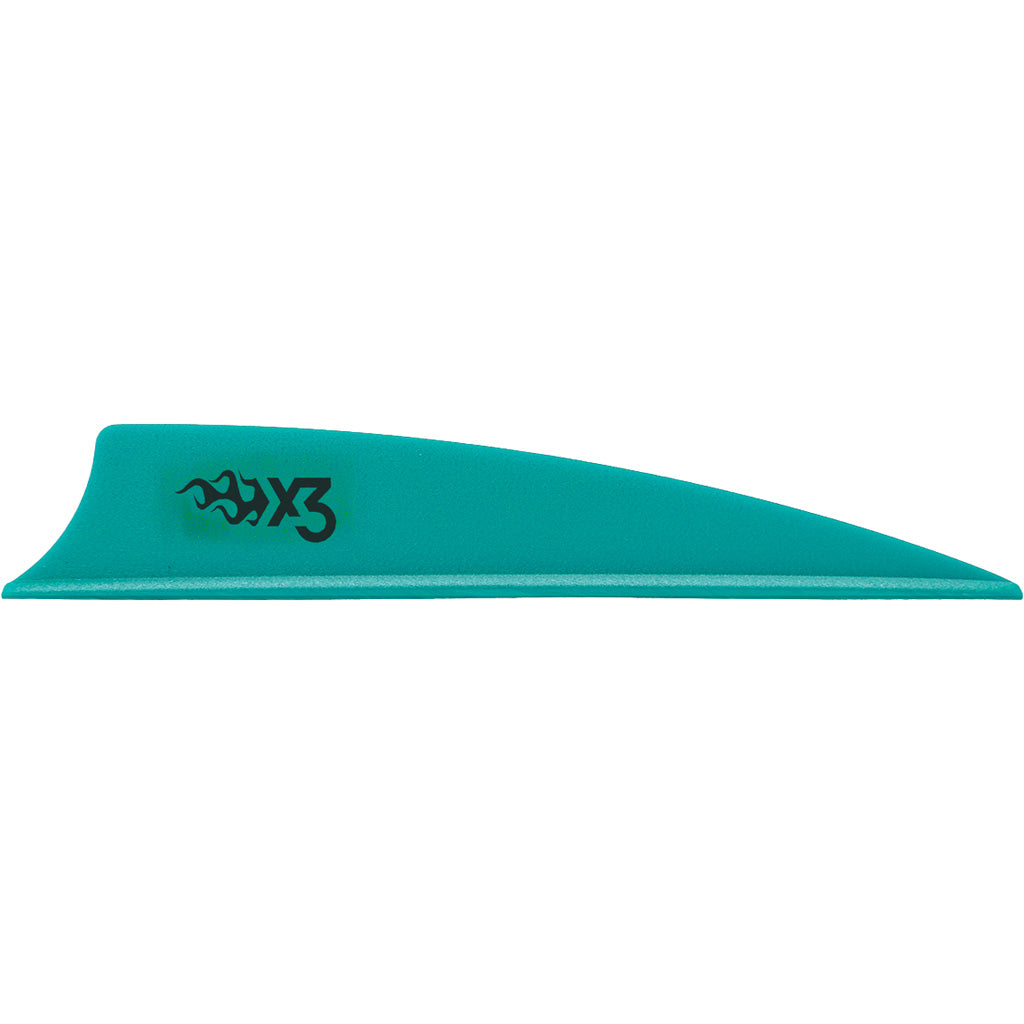 Bohning X3 Vanes Shield Cut 3 in. Teal 36 pk.