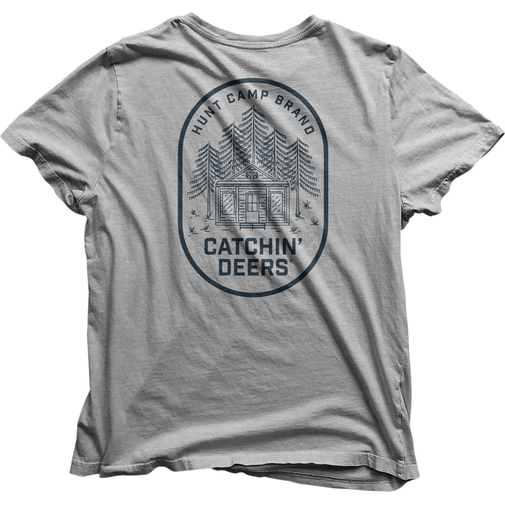 Catchin Deers Hunt Camp Tee Grey Medium
