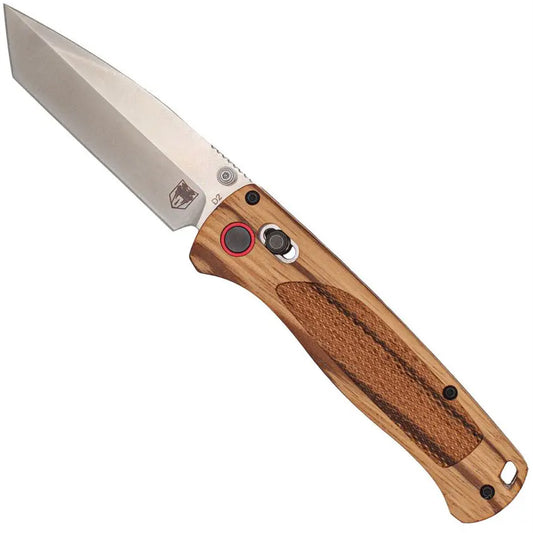 CobraTec Zebrawood Bar Lock Tanto Blade Knife Folding Blade Zebrawood Silver