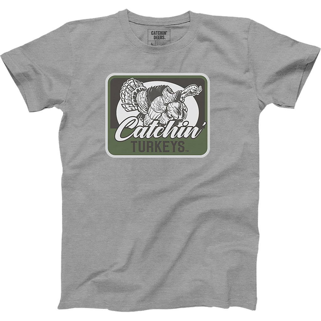 Catchin Deers Gobbler Tee Grey Large