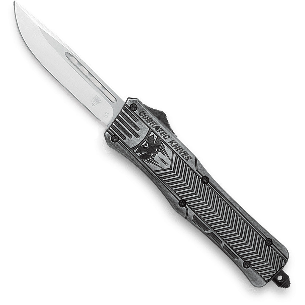 CobraTec Medium CTK-1 OTF Knife Dual Action OTF Blade Stonewash