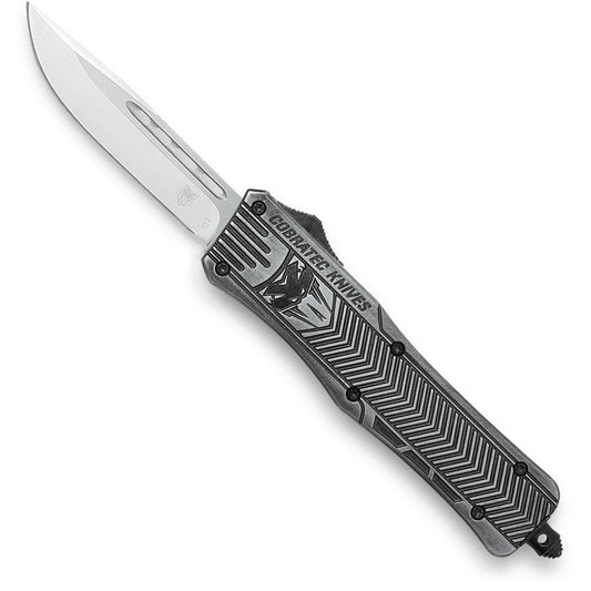 CobraTec Medium CTK-1 OTF Knife Dual Action OTF Blade Stonewash