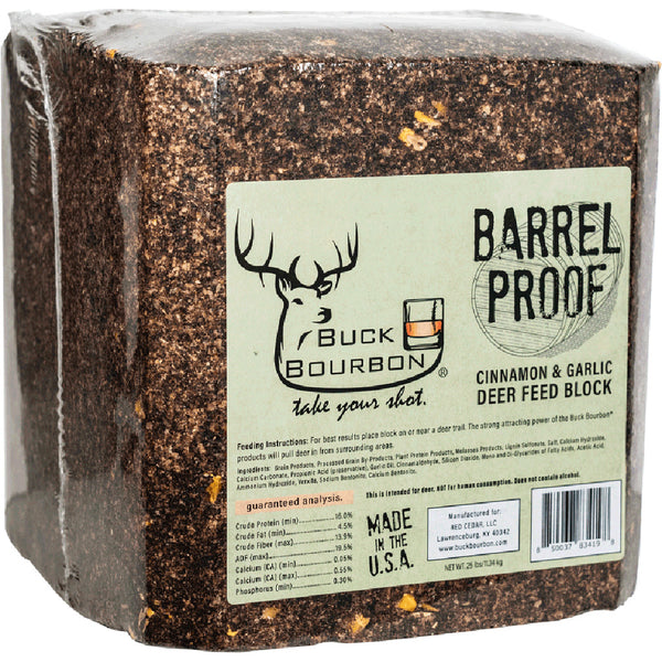 Buck Bourbon Barrel Proof Cinnamon Garlic Block 25lb Block – Archery ...