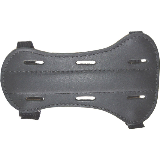 Bateman Top Grain 2 Strap Leather Armguard Black 5.75 in
