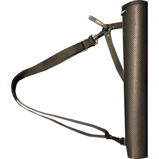 Neet Perforated Leather Tube Quiver Black