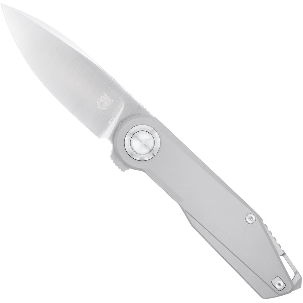 CobraTec Prodigy Titanium M390 DNS BLock Knife Folding Blade Silver