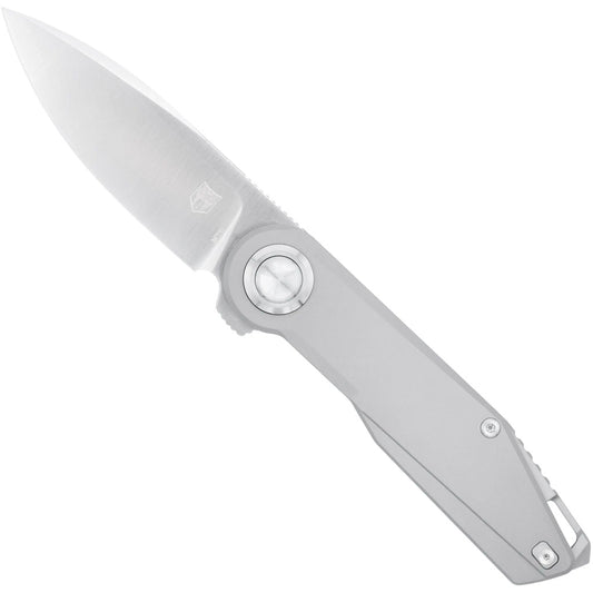 CobraTec Prodigy Titanium M390 DNS BLock Knife Folding Blade Silver