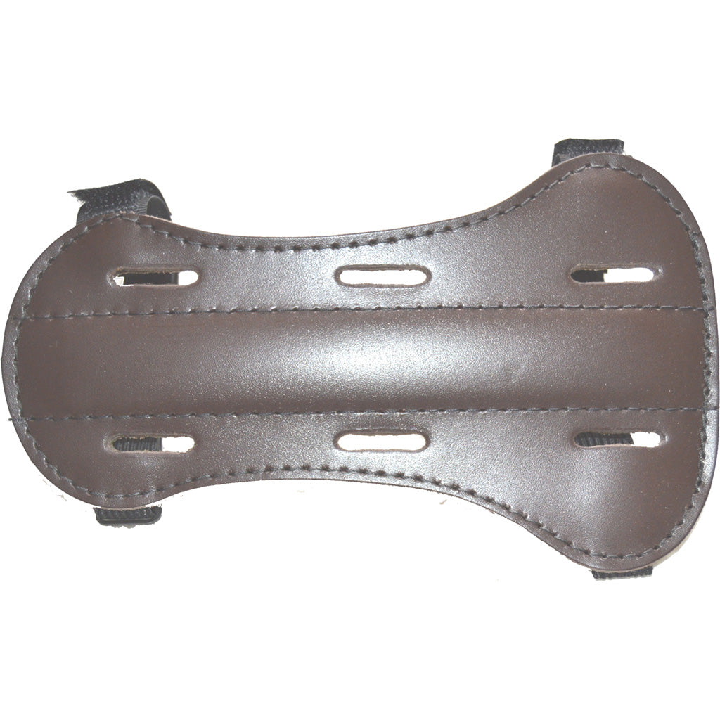 Bateman Top Grain 2 Strap Leather Armguard Brown 5.75 in