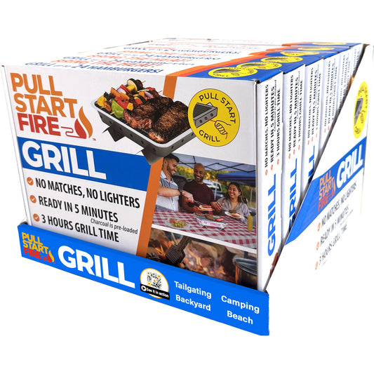 Pull Start Fire Grill Shelf Display 6ct PDQ