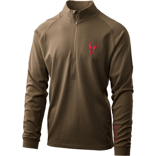 Badlands Pecora Heavyweight Merino 1/4 Zip MUD Large