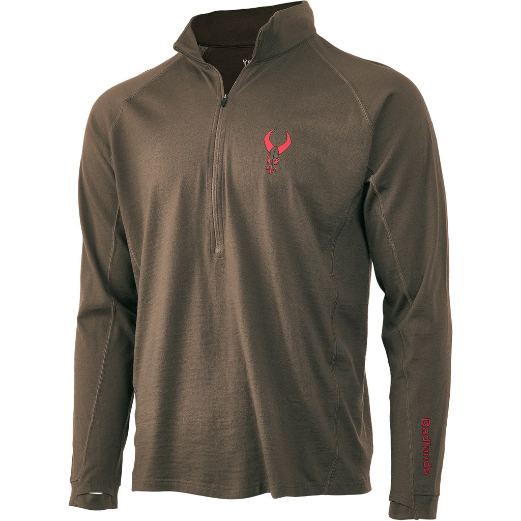 Badlands Pecora Midweight Merino 1/4 Zip MUD 3X-Large