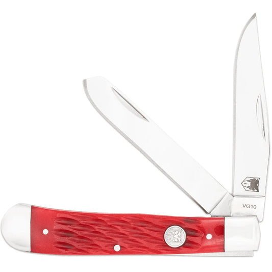 CobraTec Traditional Trapper Knife Folding Blade Red Bone