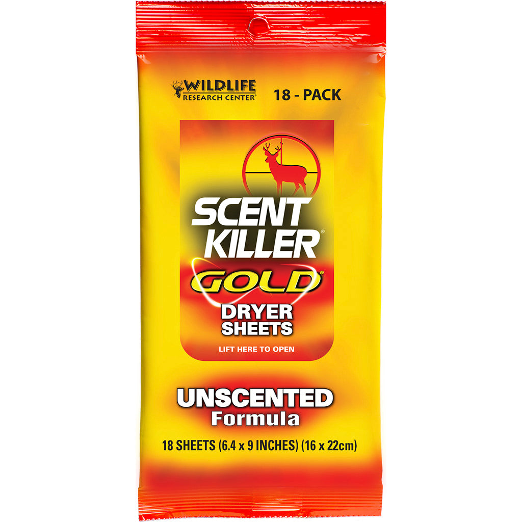 Wildlife Research Scent Killer Dryer Sheets Gold 18 Pk.
