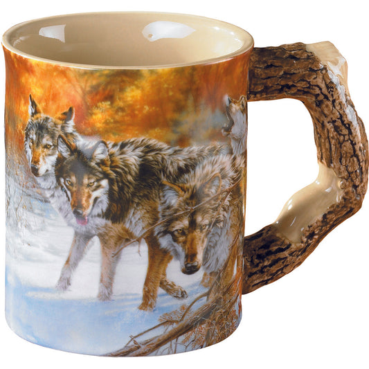 Wild Wings Sculpted Mug Body Language Wolves