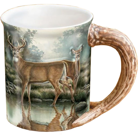 Wild Wings Sculpted Mug Tranquil Waters Whitetail Deer