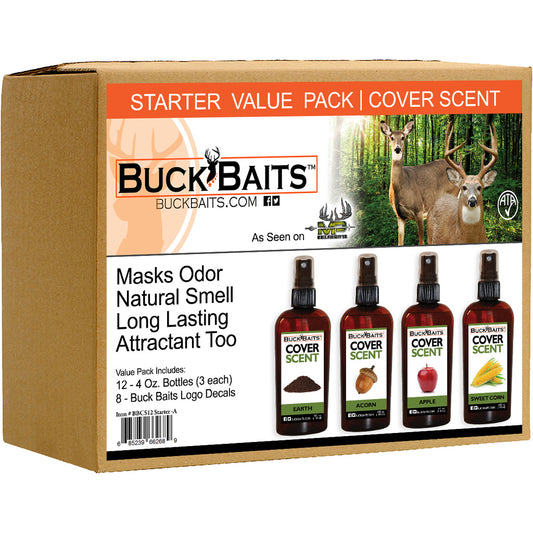 Buck Baits Cover Scent Starter Kit Earth-acorn- Apple- Corn 3 Oz. Ea.