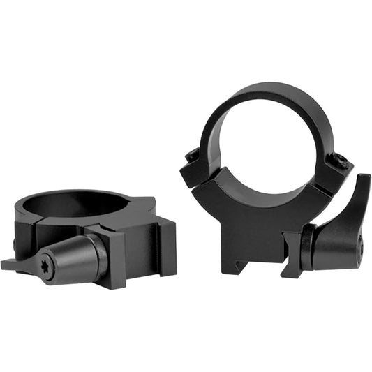 Warne Maxima Horizontal Qd Rimfire Scope Rings 3-8 Dovetail Matte Black 1 In. High